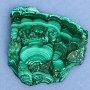 Souvenir plate made of natural stone Malachite 88x88x10 mm ± weight 205 grams
