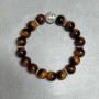 Tiger's Eye bracelet (single) bead 10 mm ± with inserts, length 18 cm ± stretch