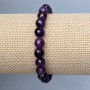 Amethyst bracelet faceted round bead, diameter 8mm+-, length 18cm+-, stretch