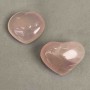 Pair Hearts Pink Quartz souvenir natural stone, diameter 43-49x37-38mm ± 96g