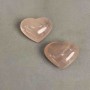 Pair of Hearts Pink Quartz souvenir natural stone, diameter 42–45 x 35–36 mm ± 75 g