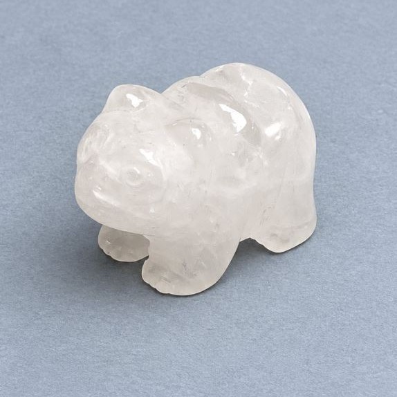 Panda souvenir figurine Mountain crystal Natural stone 40x25x22mm+