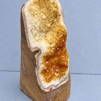 Citrine druzy natural stone souvenir, dimensions ~144×74×62 mm ±, weight ~867 g