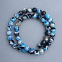 Agate beads smooth round bead, diameter 8mm +-, length 38cm +