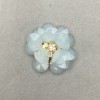 Flower patch acrylic light blue, 30 mm diameter