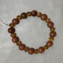 Turquoise bracelet with smooth round bead 10mm+- Czech crystal faceted rondelle 8x6mm +- length 18cm +- stretch