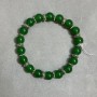 Bracelet Chrysoprase smooth round bead 8mm+- with inserts, length 18cm +- stretch