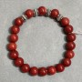 Bracelet Coral smooth round bead 8mm ±, length 18cm ± stretch
