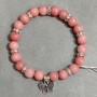 Bracelet Turmaline smooth bead 8mm +/-, length 18cm +/- stretch