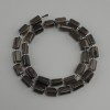 Smoky Topaz tumbled beads, diameter 11-12×6-8mm ± bead 3mm ±, length 39cm ±
