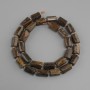 Bronzite beads, tumble cut, diameter 11-3x7-9mm+- seed beads 3mm+-, length 40cm+-