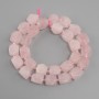 Beads Pink Quartz faceted, diameter 10-12x10-10, 5mm+- seed beads 3mm+-, length 39cm+-