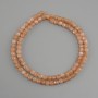 Selenite beads, faceted cube, diameter 4x4 mm +/- , length 39 cm +/-