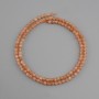 Selenite beads, faceted round bead, diameter 3mm ±, length 39cm ±