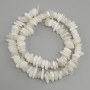 Adularia rough beads, 8–17×2–4 mm +/-, length 43 cm +/-