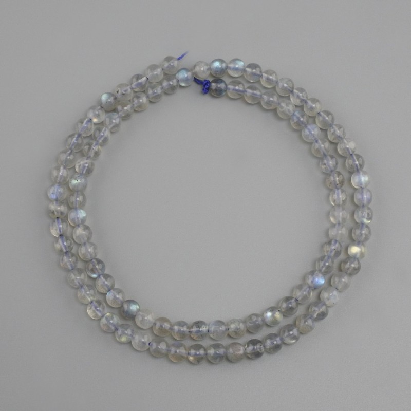 Labradorite beads smooth round bead, diameter 4mm +/-, thread length 39cm +/-
