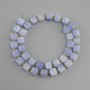 Aquamarine beads faceted cube, diameter 8x8mm+- bead 3mm+-, length 36cm+-