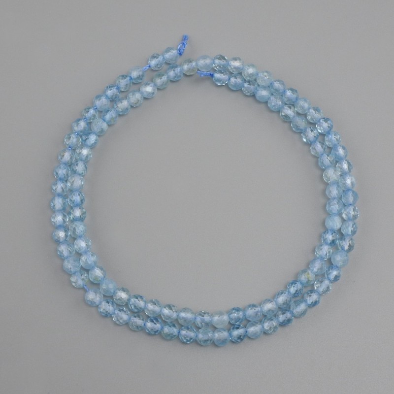 Topaz beads faceted round bead, diameter 4mm +/-, length 39cm +/-