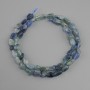 Kyanite tumbled beads, diameter 7-10x6-7, 5mm+-, length 39cm+-