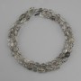Quartz Herkimer tumbled beads, diameter 5-7x4-5mm ±, length 41cm ±