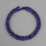 Lapis lazuli beads, natural gemstone, faceted cube, diameter 4x4mm ±, length 38cm+