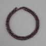Garnet beads natural stone faceted rondelle, diameter 4x3 mm +/-, length 39 cm +/-
