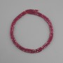 Garnet Corundum beads natural stone faceted cube 2x2 mm +/-, thread length 39 cm +/-