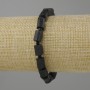 Bracelet Tourmaline Schorl cut, diameter 8–12x6–8mm± beads 3mm±, length 18cm± stretch