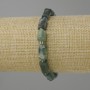 Moss agate bracelet, rough cut, diameter 10–12x6–7mm ± beads 3mm ±, length 18cm ± on stretch