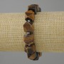 Tiger’s Eye bracelet faceted beads, diameter 12x10mm ± seed beads 3mm ±, length 18cm ± stretch