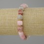 Jadeite bracelet faceted cube, diameter 8×8mm ± seed beads 3mm ±, length 18cm ± stretch