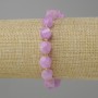Lavender Amethyst bracelet faceted cube, diameter 10x9mm+- bead 3mm+- , length 18cm +- stretch