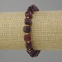 Garnet bracelet faceted cube, bead diameter 3mm±, length 18cm± on stretch