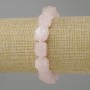 Bracelet Pink Quartz faceted pieces, diameter 10–12x10–10, 5mm± glass beads 3mm±, length 18cm± stretch