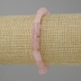 Bracelet Pink Quartz rough cut, diameter 10-12x6-7mm+- seed beads 3mm+-, length 18cm +- stretch