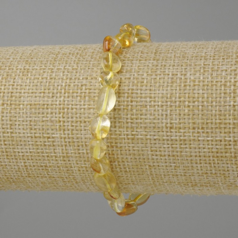 Citrine tumbled bracelet, diameter 5–8x5–7mm ±, length 18cm ±, stretch