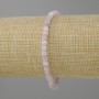 Kunzite bracelet faceted cube, diameter 4x4 mm +- , length 18 cm +- stretch