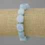 Aquamarine bracelet facets, diameter 12x10–11mm +- beads 3mm +-, length 18cm +- stretch