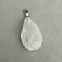 Pendant Mountain Crystal faceted teardrop 40x23mm +-, length 47mm +