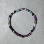 Bracelet Assorted faceted cube 4x4mm± 20x13mm±, length 18cm± stretch