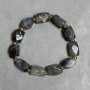 Labradorite bracelet faceted prism, diameter 15-16×10, 5-11mm+- seed bead 3mm+-, length 18cm +- stretch
