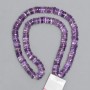 Amethyst beads natural stone faceted rondelle 7×2-2.5 mm ±, length 40 cm +