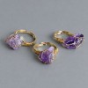 Ring, amethyst sizes in a woven setting 10-16x10-12mm+- (assorted sizes)