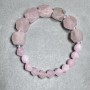 Bracelet Pink Quartz multi-facets, diameter 12×10 mm ± 8×7 mm, length 18 cm ± stretch