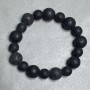 Lava bracelet, round beads, diameter 10–12 mm ±, length 18 cm ±, stretch