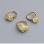 Ring, sizes Citrine natural stone in wire-wrapping 14-17x9-13mm± (assorted sizes)