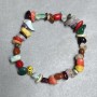 Bracelet Agate Coral Amazonite tumbled chips 6–13x2–6mm ±, length 18 cm ± on stretch