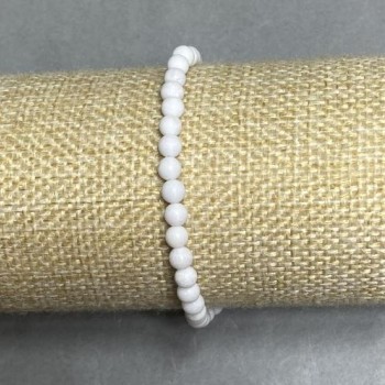 Agate bracelet round bead 4.5 mm (±), length 18 cm (±) stretch