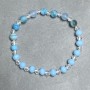 Bracelet Agate round bead 6mm+- Czech crystal faceted rondelle 6x5mm+-, length 18cm +- stretch