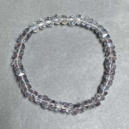 Swarovski-style beaded bracelet 6×4mm+- Czech crystal 6×5mm+-, length 18cm +- stretch